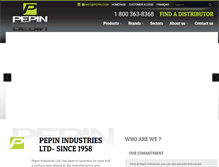 Tablet Screenshot of pepincoatings.com